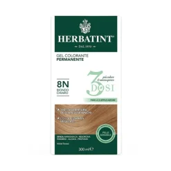 Herbatint Tintura per Capelli Gel Permanente 3 Dosi 8N Biondo Chiaro 300 ml