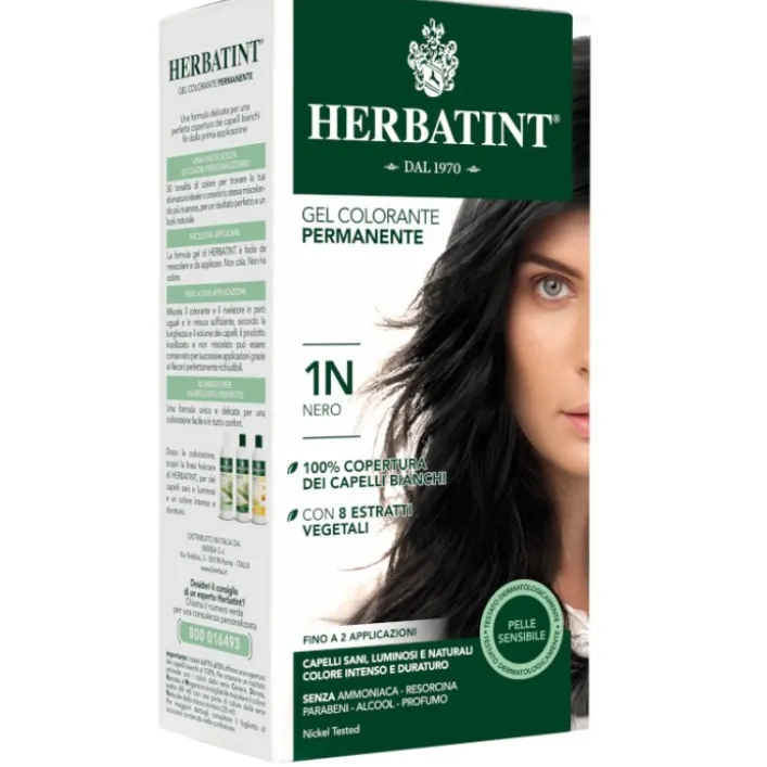Herbatint Tintura per Capelli Gel Permanente 1N Nero 150 ml