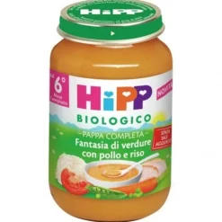 Hipp Bio Fantasia di Verdure Pappina Pronta con Pollo e Riso 190 grammi