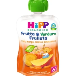 Hipp Bio Frutta e Verdura Mela Mango Carota e Patata Dolce 90 grammi