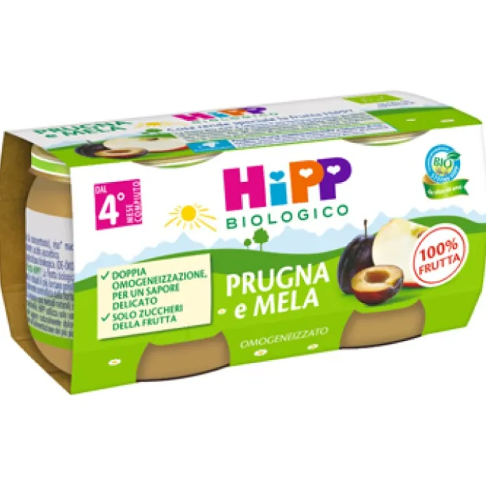 Hipp Bio Omogeneizzato Prugna e Mela 2 x 80 grammi