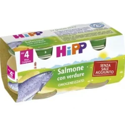Hipp Bio Omogeneizzato Salmone con Verdure 2 x 80 grammi