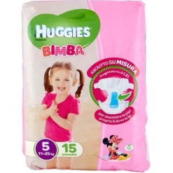 Huggies Bimba Base Taglia 5 (11-25Kg) 15 pezzi