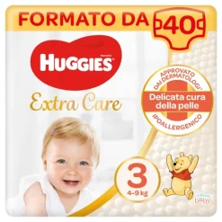 Huggies Extra Care Pannolini Mutandina Taglia 3 (4/9Kg) 40 pezzi
