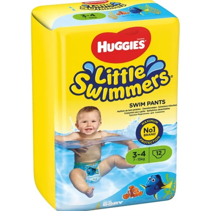 Huggies Little Swimmer Pannolini Costumino Bambini Taglia Medium 7-15 Kg 12 pezzi