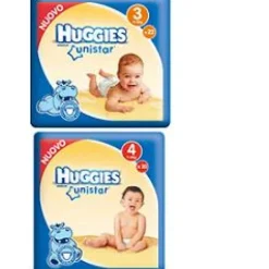 Huggies Unistar Pannolini Taglia 4 (7-18Kg) 18 pezzi