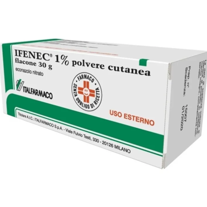 Ifenec 1% Econazolo Nitrato Polvere Cutanea Antimicotica 30 grammi
