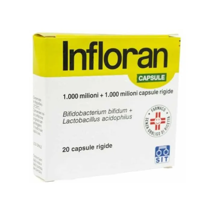 Infloran 250mg 20 Capsule per Prevenire le Sindromi Gastrointestinali