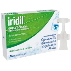 Iridil Gocce Oculari Rinfrescanti e Lenitive 10 Flaconcini Monodose da 0,5 ml
