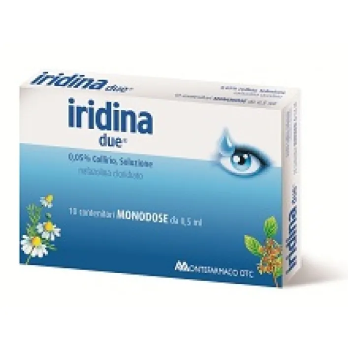 Iridina Due Collirio 0,05% Nafozalina Cloridrato 10 Flaconcini 0,5 ml