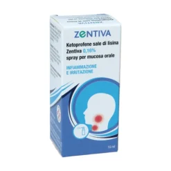Ketoprofene Sale di Lisina Zentiva 0,16% Spray per Mucosa Orale 15 ml
