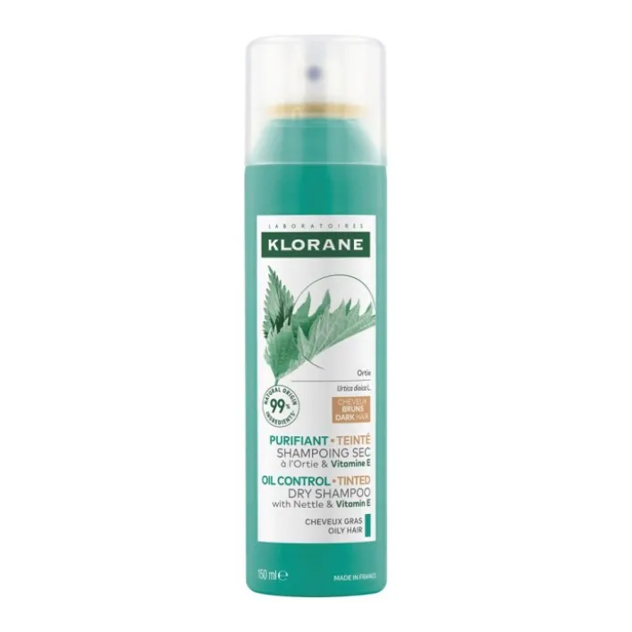 Klorane Shampoo Secco Ortica Teinte per capelli scuri 150 ml
