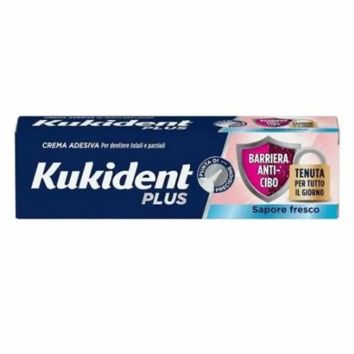 Kukident Plus Doppia Protezione Crema Adesiva 40 grammi