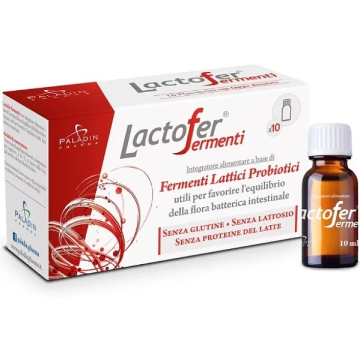 Lactofer Fermenti 10 Flaconcini - Integratore Flora Intestinale