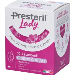 Lady Presteril Assorbenti Giorno Ali Ripiegate 10 pezzi