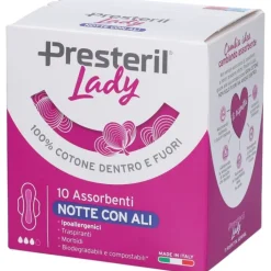 Lady Presteril Assorbenti Notte Ali Ripiegate 10 pezzi