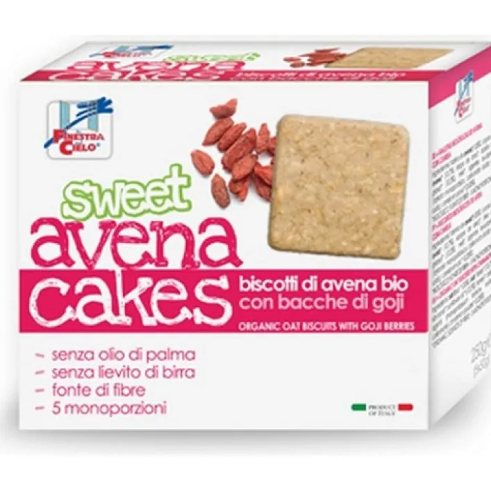 La Finestra sul Cielo Sweet Avena Cakes Biscotti di Avena Bio con Bacche di Goji 250 grammi