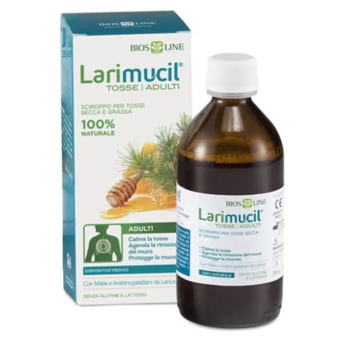 Larimucil Tosse Adulti Sciroppo 175 ml - Integratore Tosse Secca e Grassa