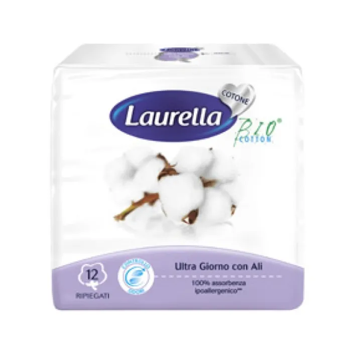 Laurella Assorbenti in Cotone Ultra con Ali Giorno 12 pezzi