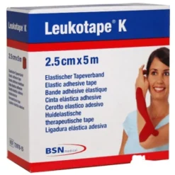 Leukotape K Cerotto Elastico per Taping 5 x 2,5 cm Rosso