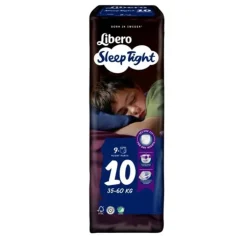 Libero Pannolini Notte Sleeptight Misura 10 35-60 kg 9 Pezzi