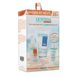 Lichtena Dermosolari KIT Estate Latte Spray SPF 50 + Lichtena Doposole Riparatore + Lichtena Detergente Corpo