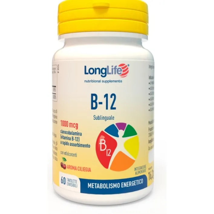 Longlife B12 60 Compresse - Integratore Metabolismo Energetico