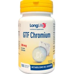 Longlife GTF Chrominum 100 Compresse - Integratore di Cromo Picolinato
