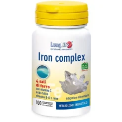 Longlife Iron C 100 Tavolette - Integratore di Ferro e Vitamine