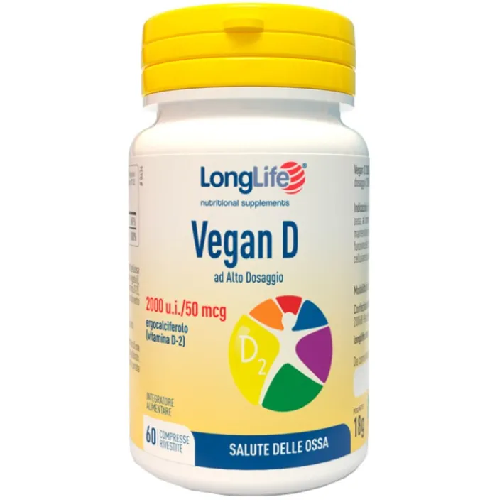 Longlife Vegan D 60 Compresse - Integratore Ossa