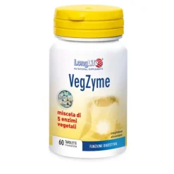 Longlife VegZyme 60 Tavolette - Integratore Digestivo