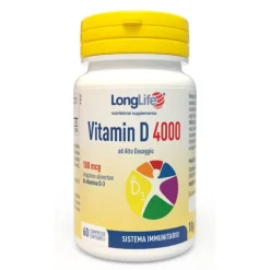 Longlife Vitamin D4000 U.I. 60 Compresse - Integratore Sistema Immunitario
