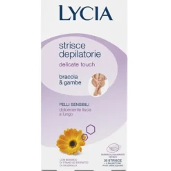Lycia Delicate Touch Strisce Depilatorie Gambe 12 Pezzi