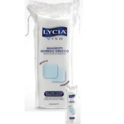 Lycia Quadrotti Morbidi Struccanti 100% in Cotone 50 Pezzi