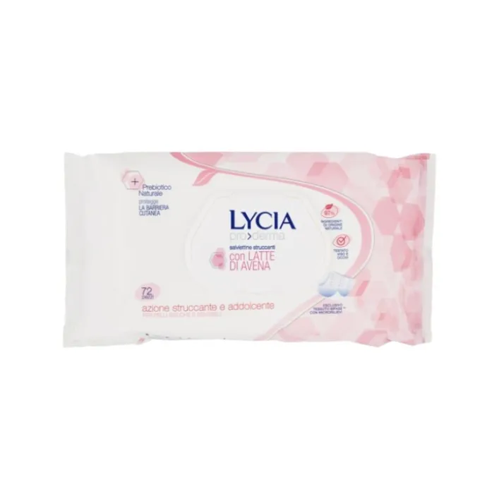 Lycia Salviette Struccanti Pelle Sensibili 72 Pezzi