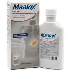 Maalox Sospensione Antiacido aroma Menta 4%+3,5% 250ml