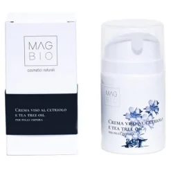 MagBio Crema Viso con Cetriolo e Tea Tree Oil per Pelle Impura 50 ml