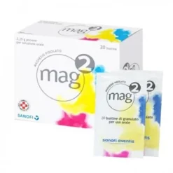Mag2 con 2,25g Magnesio Pidolato Aroma Limone 20 Bustine