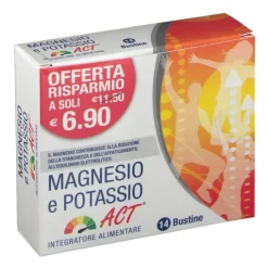 Magnesio Potassio Act 14 Bustine - Integratore Alimentare