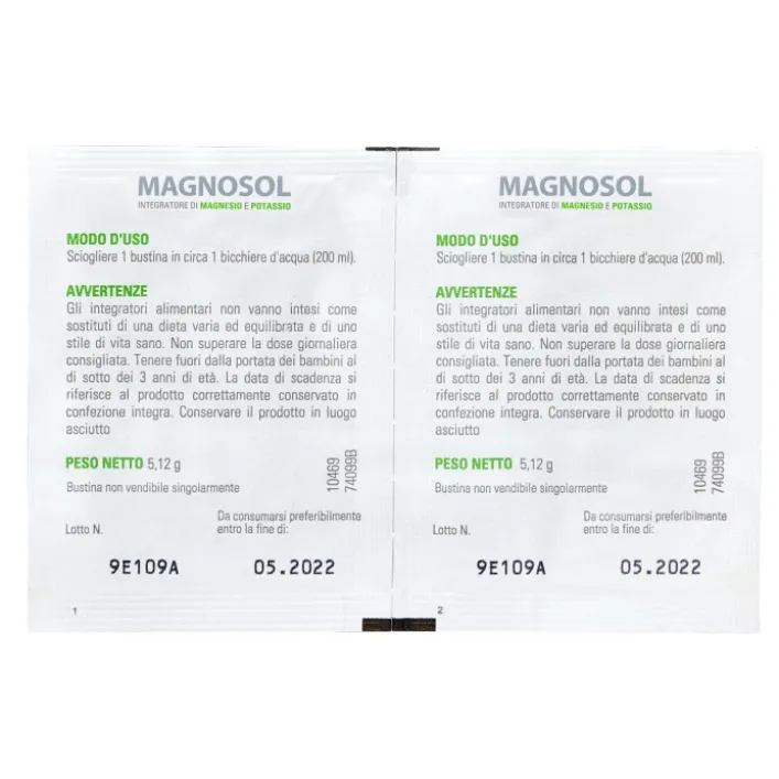 Magnosol 20 Bustine Effervescenti - Integratore di Magnesio e Potassio