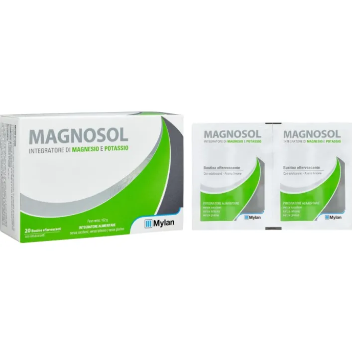 Magnosol 20 Bustine Effervescenti - Integratore di Magnesio e Potassio