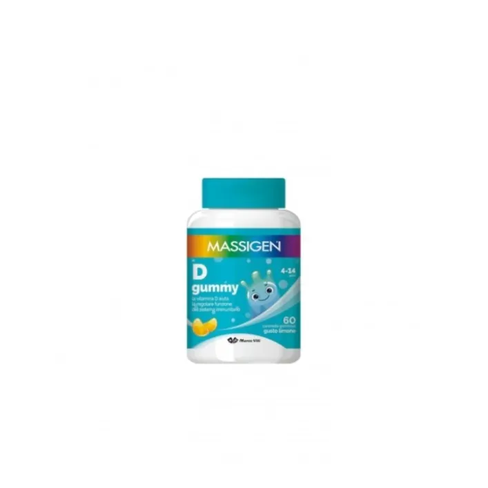 Massigen D Gummy Limone 60 caramelle gommose - Integratore Vitamina D Bambini