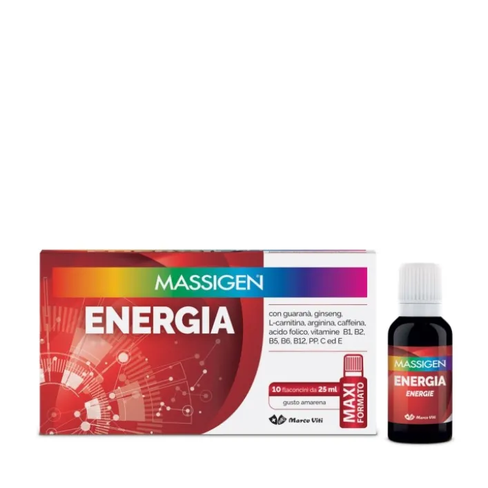 Massigen Energia 10 Flaconcini 25 ml - Integratore Tonico
