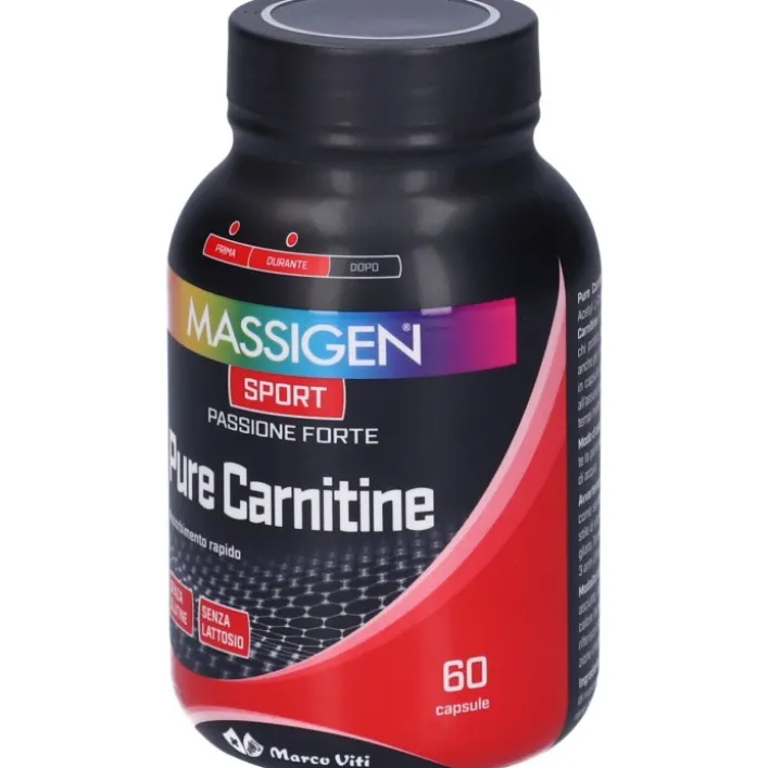 Massigen Sport Pure Carnitine 60 Capsule - Integratore Energia e Performance