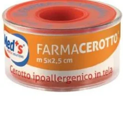 Med's Cerotto Tela in Rocchetto 5 m x 2,50 cm