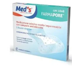 Med's Medicazione Autoadesiva Sterile Trasparente Impermeabile 5 x 7 cm 5 pezzi