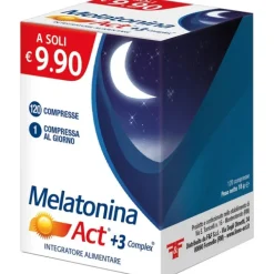 Melatonina Act + 3 Complex 120 Compresse - Integratore Sonno