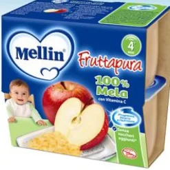 Mellin Frutta Pura Mela 4 x 100 grammi