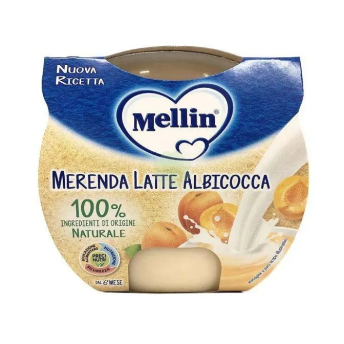 Mellin Merenda Latte e Albicooca 2 x 100 grammi