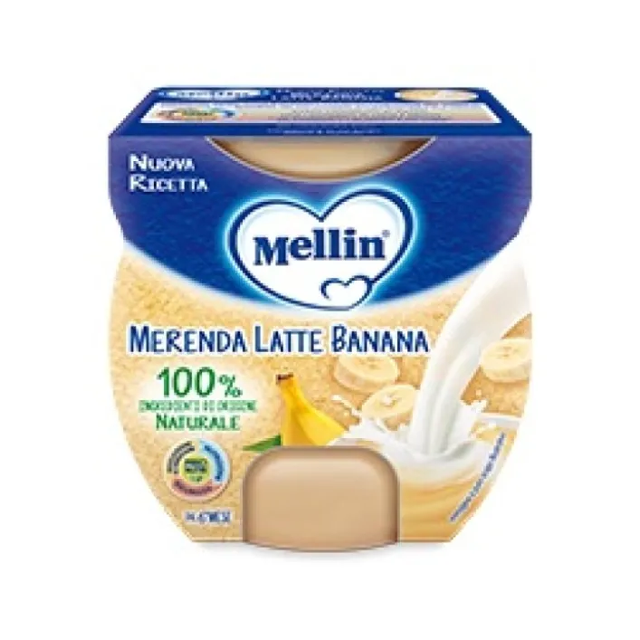 Mellin Merenda Latte e Banana 2 x 100 grammi